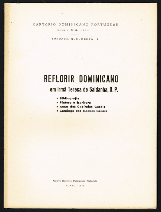 REFLORIR DOMINICANO em Irm Teresa de Saldanha, O.P.